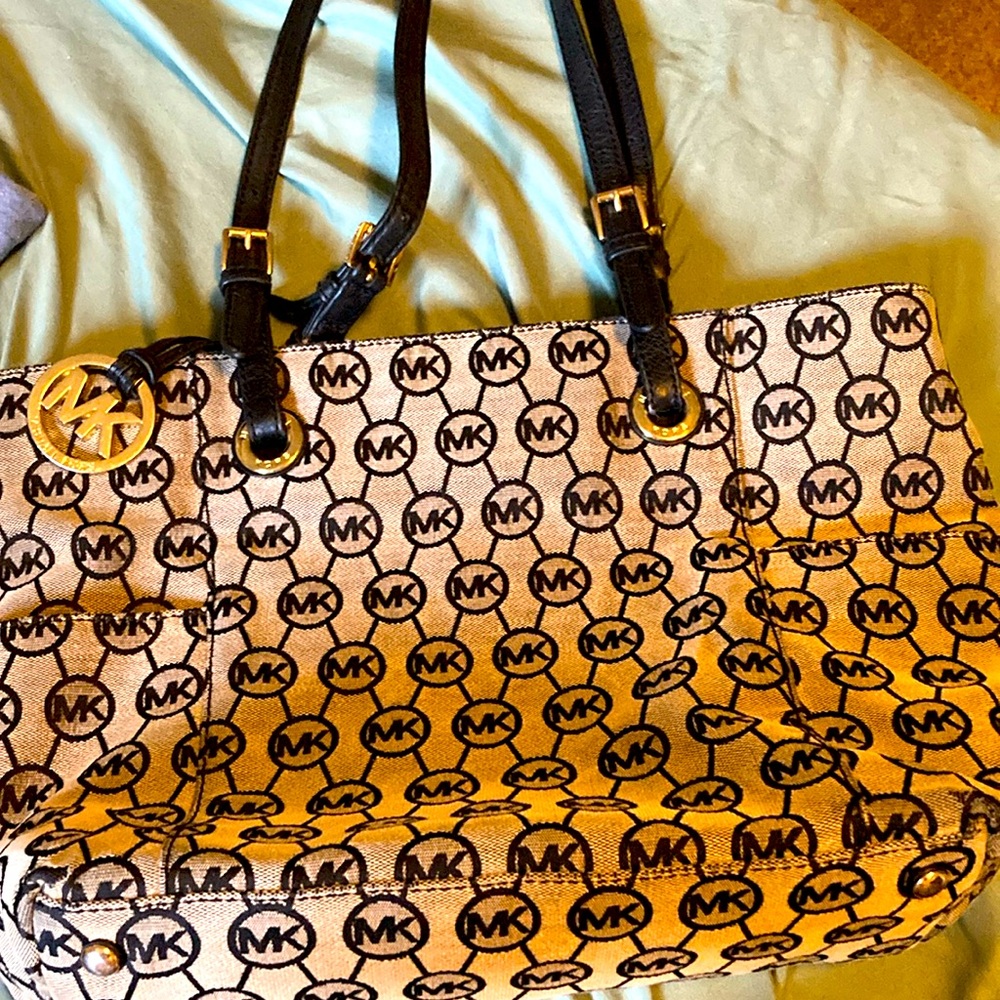 Michael Kors Grey & Black Tote Bag